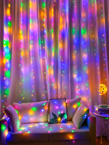 Огонек OG-LDG11 гирлянда-штора LED Мультицвет (3х1м,100 ламп,USB)